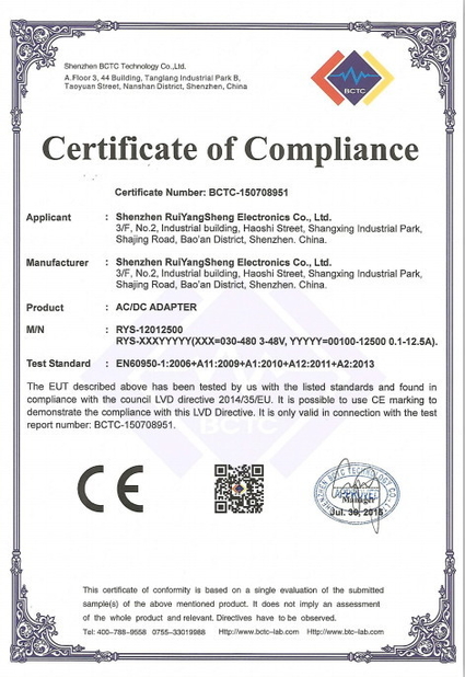 চীন Shenzhen Beam-Tech Electronic Co., Ltd সার্টিফিকেশন